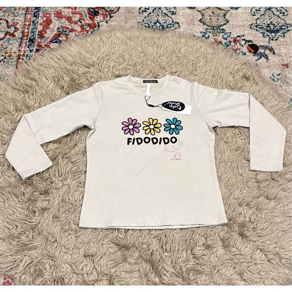 Fido Dido nwt flowers t-shirt size medium